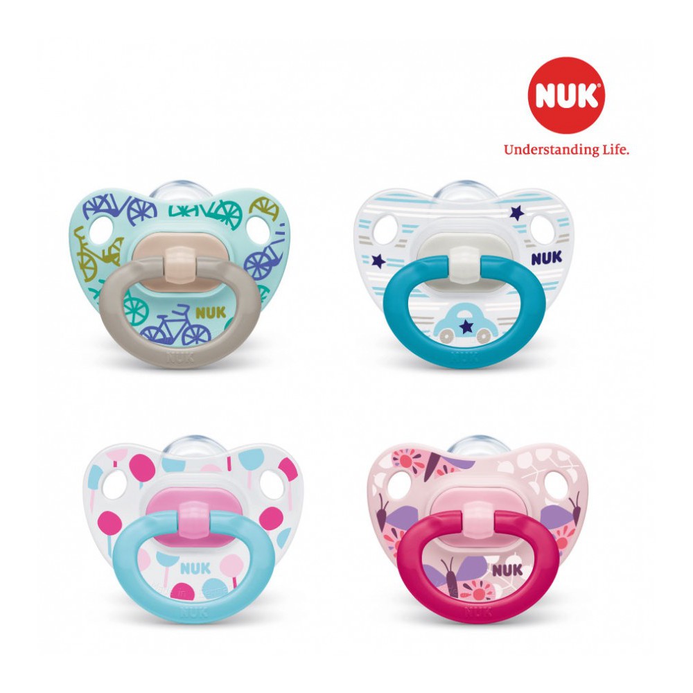 Ti giả NUK Silicone Classic Đức (kèm nắp)