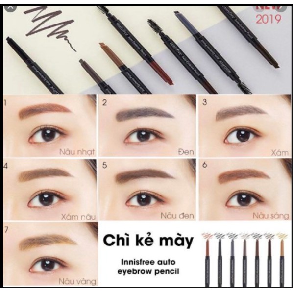 Chì kẻ mày tự nhiên Innisfree Auto Eyebrow Pencil