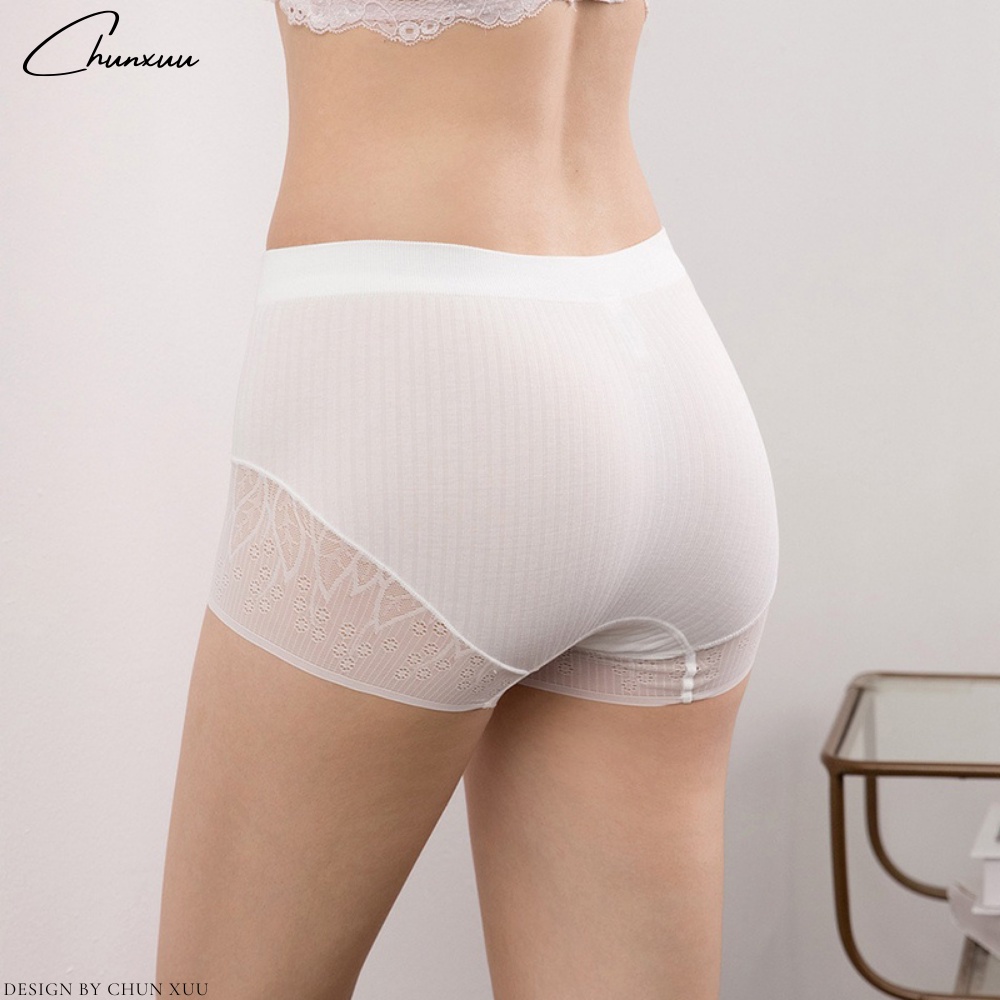 Quần mặc váy vải cotton phối ren cao cấp không lộ viền, không hằn vết mềm mịn thoáng mát ChunXuu- QV07