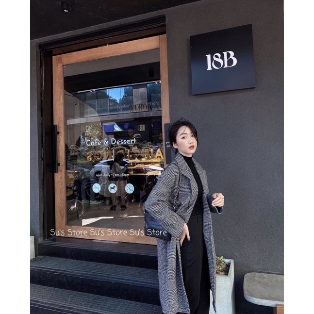 Áo Dạ Kẻ Dáng Dài/Ngắn Style Hàn Quốc | BigBuy360 - bigbuy360.vn