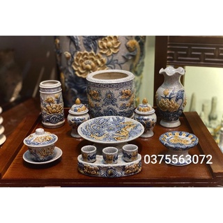 Bộ đồ thờ ban gia tiên, tài địa, ban phật dành cho ban chung cư kích thước 69cm