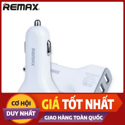 [Giá Sập Sàn] Sạc xe hơi Remax 3 cổng USB Hàng cao cấp