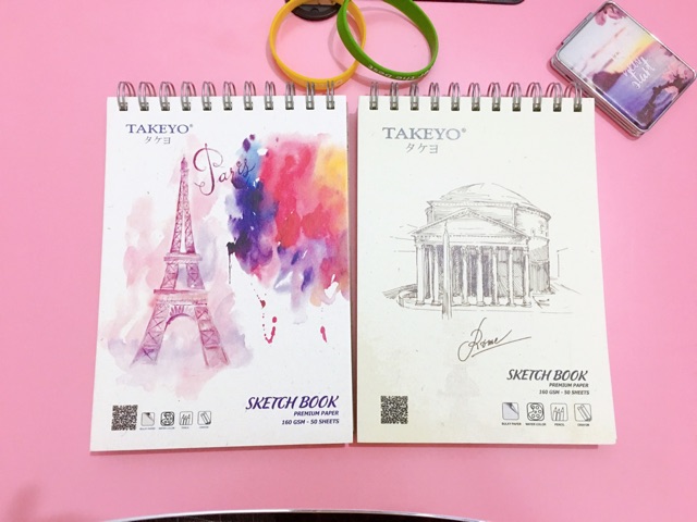 Sổ Vẽ Lò Xo TAKEYO, Sổ SKETCHBOOK A5, Sổ vẽ màu nước