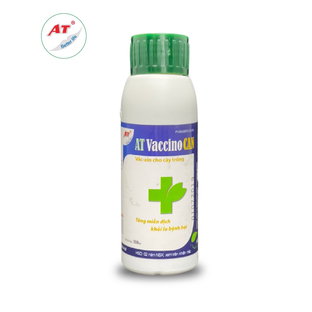 Trừ nấm sinh học phòng trừ bệnh thán thư, sương mai, héo dây, cải tạo đất ra tơi xốp - AT Vaccino Can 100ml