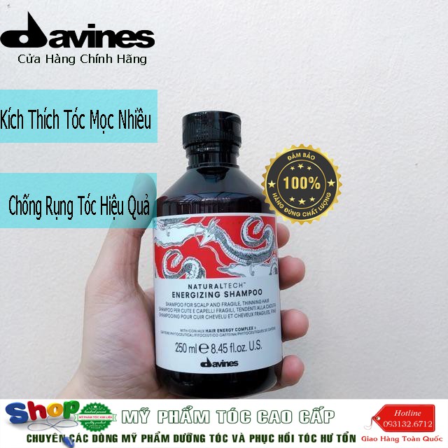 [Davines-Italia] Dầu gội chống rụng tóc Davines Energizing Shampoo 250ml