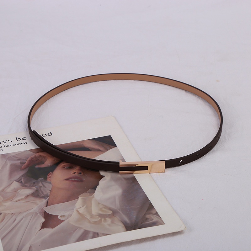 Thắt Lưng Da Bò 1cm Chất Lượng Cao Thời Trang Cho Nữ