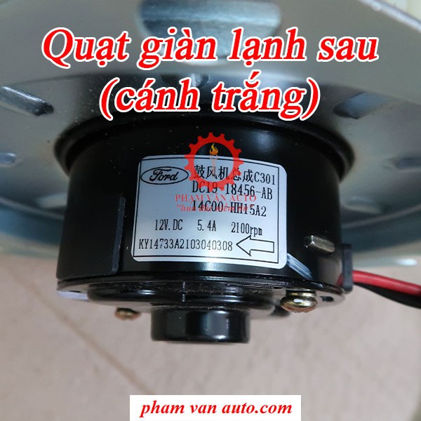 Quạt giàn lạnh sau Ford Transit CHÍNH HÃNG, Quạt gió dan lạnh xe ô tô Transit DC1918456BC DC1918456AB Phạm Văn auto