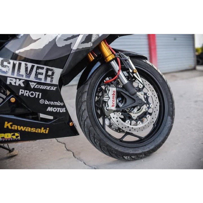 Vành 2 đĩa lắp đặt, độ chế cho Yamaha R15v3, MT15, XSR155, R3, MT03, Ninja 300, Z300 - Dùng Đĩa Zin