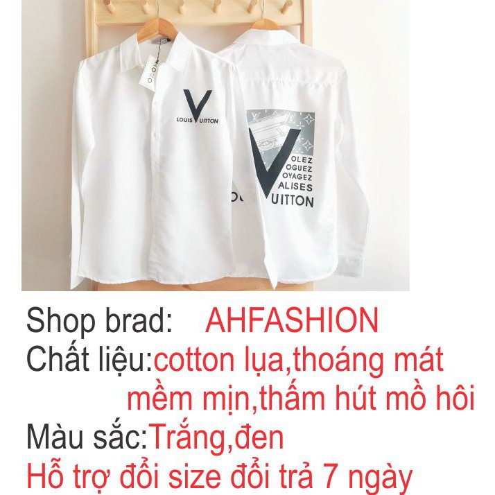 Áo sơ mi nam tay dài AHFASHION in LV vải đẹp mẫu mới cao cấp AHFASHION | BigBuy360 - bigbuy360.vn