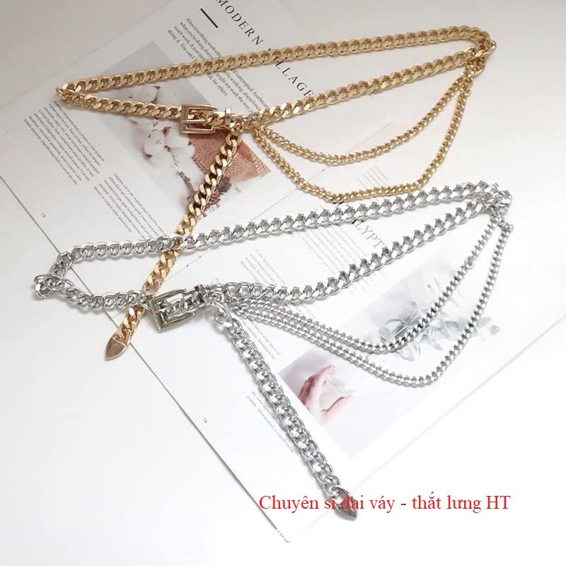 Đai váy belt áo XÍCH KHÓA KIM