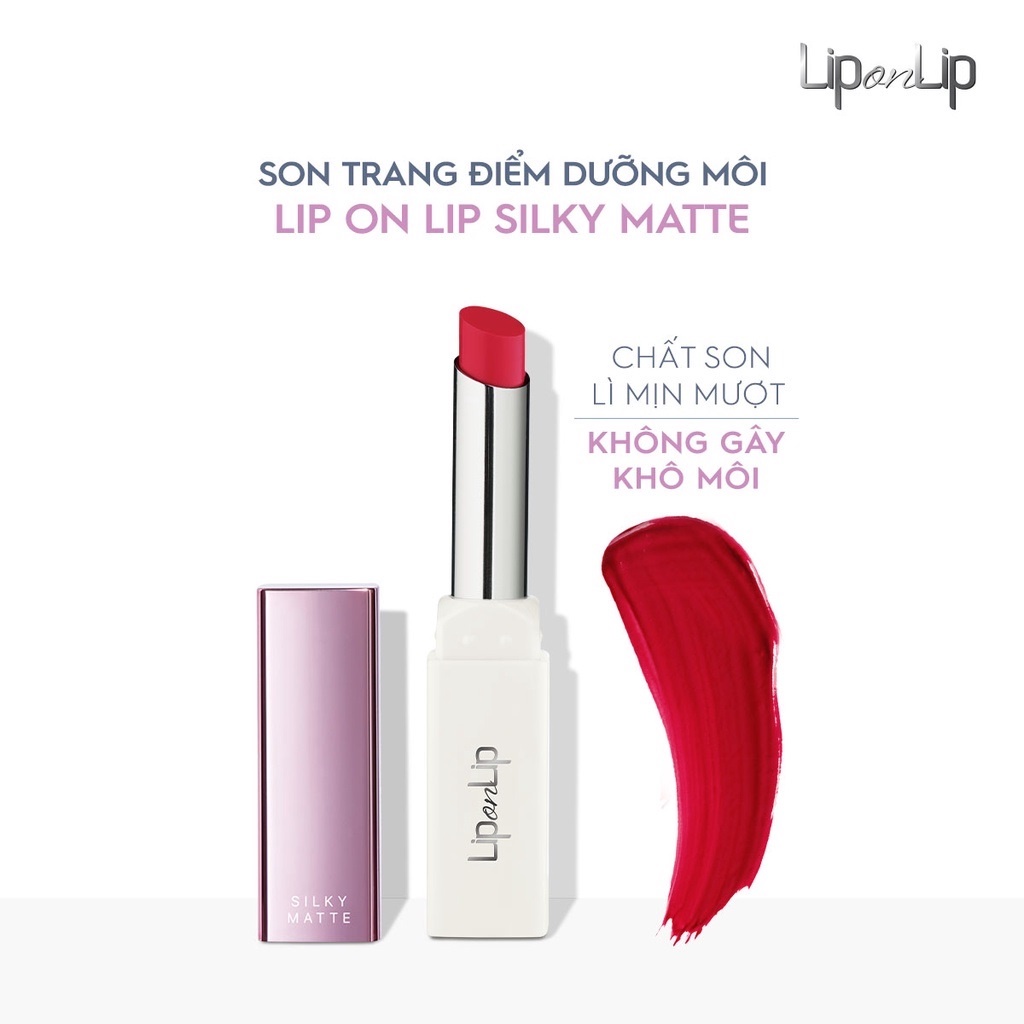 Son lì siêu mịn Lip On Lip Silky Matte 2.2g