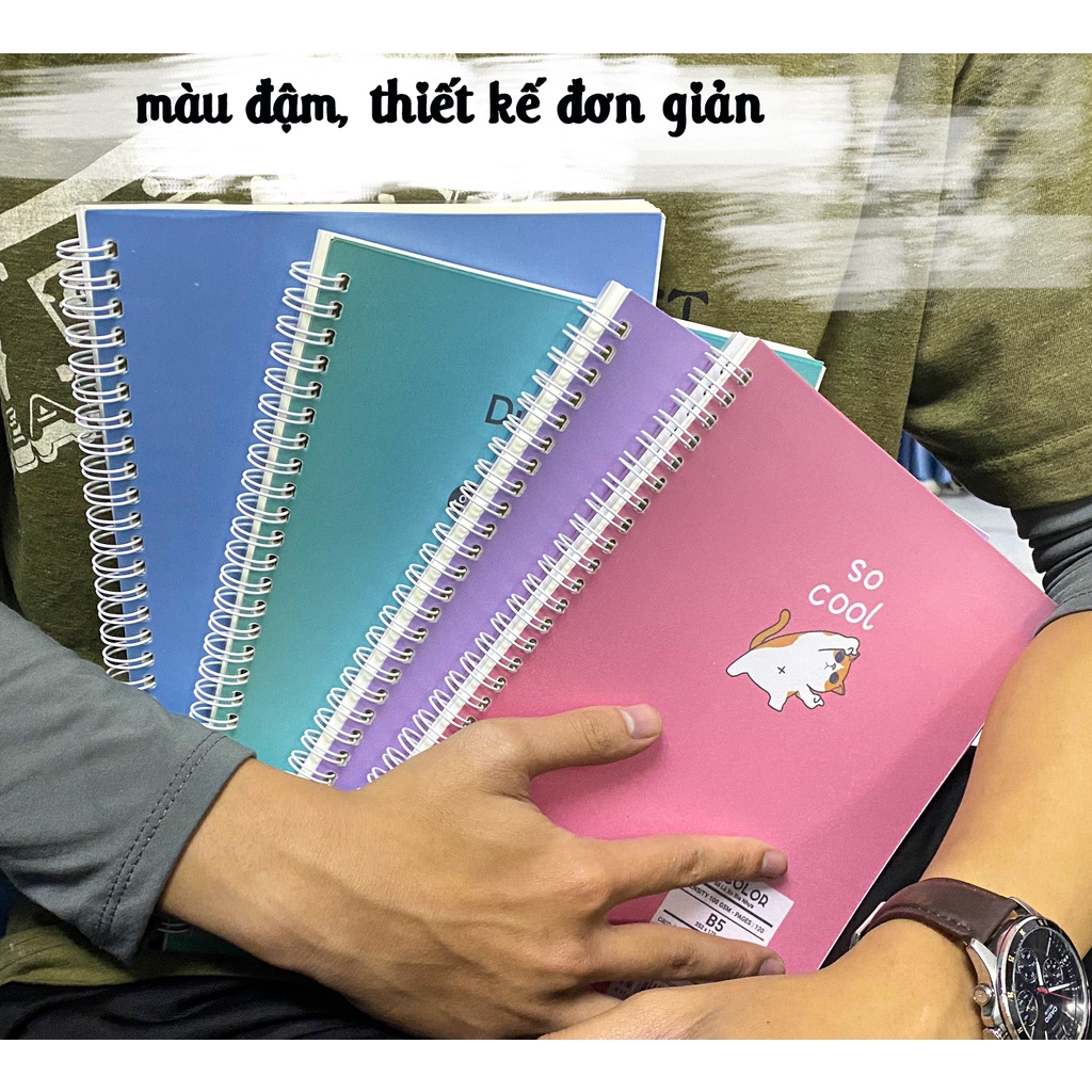 Sổ tay ghi chép B5 Future Book mã B5TM hàng Việt Nam - giấy ô ly - bìa nhựa dẻo -120 trang-giấy dày 100gsm