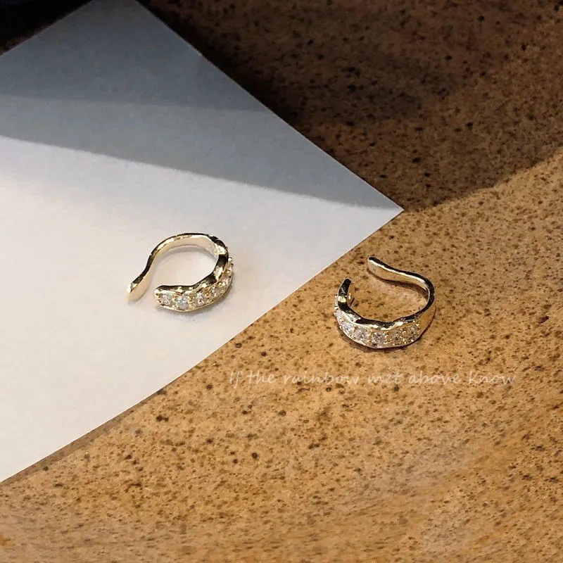 Khuyên Kẹp Tai Dạng Kẹp Không Xỏ Lỗ Phong Cách Pháp Đơn Giản Cá Tính Cho Nữ