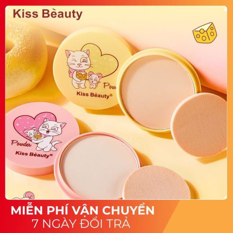 [FREESHIP]  Phấn nén Kiss Beauty dưỡng ẩm che khuyết kiềm dầu PDK2