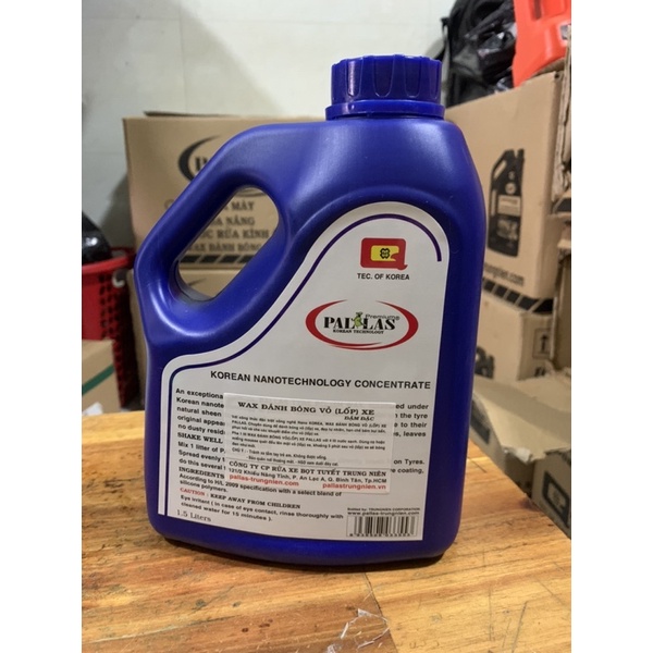 Wax bóng vỏ lốp xe 1.5l Pallas ( mẫu mới )