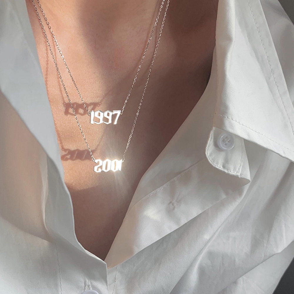 Vòng cổ Mặt Kỹ Thuật Số Năm 1990-1999 Phong Cách Vintage Cho Nữ