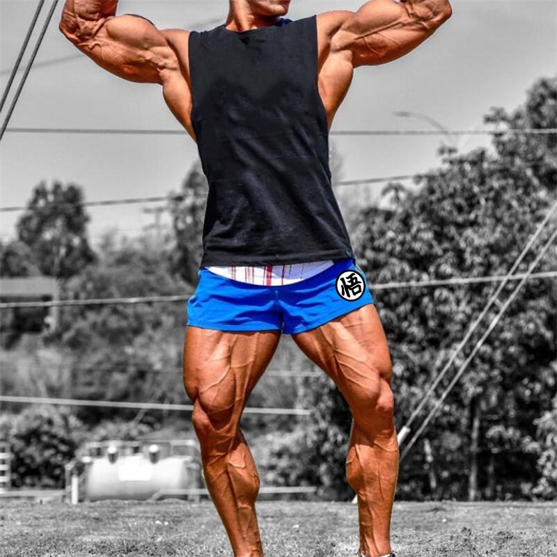 Quần thể thao dáng ngắn cỡ lớn phối lưới thoáng mát kiểu dáng thời trang cho nam tập gym thể hình