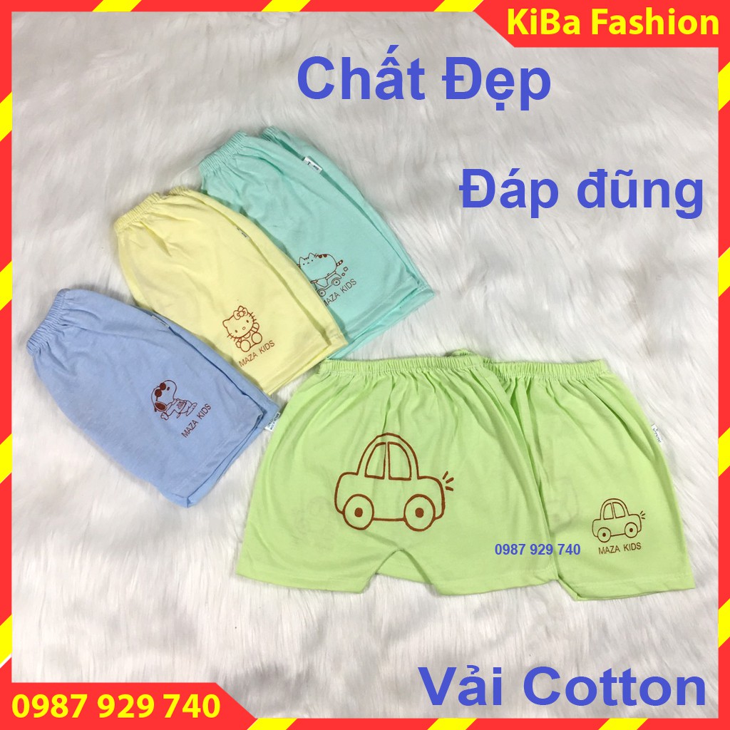 QUẦN ĐÙI CHỤC  COTTON  thoáng mát cho bé trai bé gái từ 3-12kg QĐCMKF KIBA Fashion