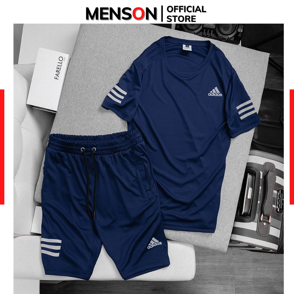 Đồ bộ thể thao nam Adidas thun lạnh HÀNG CAO CẤP Menson MS175 Đồ bộ nam mặc nhà chất mát chuẩn form mùa hè 2022