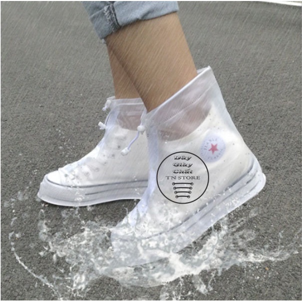 Bao bọc giày đi mưa, Áo mưa giày siêu tiện lợi, chống trơn trượt, Chất liệu nhựa PVC cao cấp