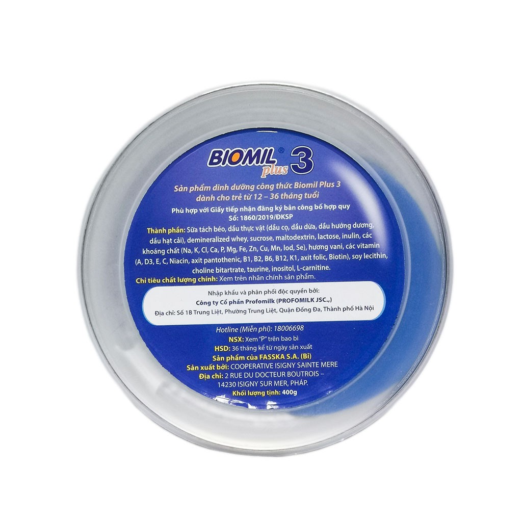 SỮA BỘT BIOMIL PLUS 1/2/3 400G