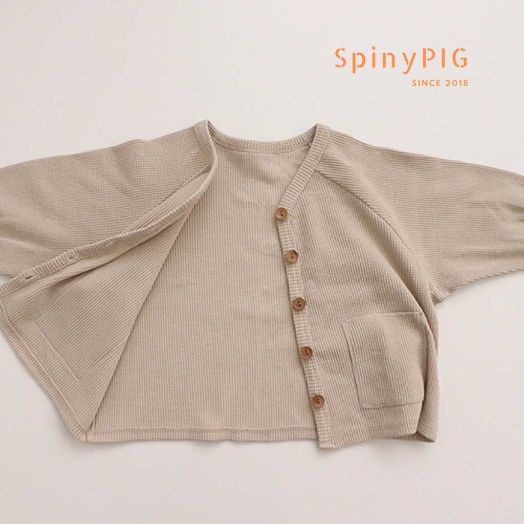 Bộ quần áo cho bé 0-3 tuổi style Hàn Quốc cotton dệt kim sắc trơn cực tây