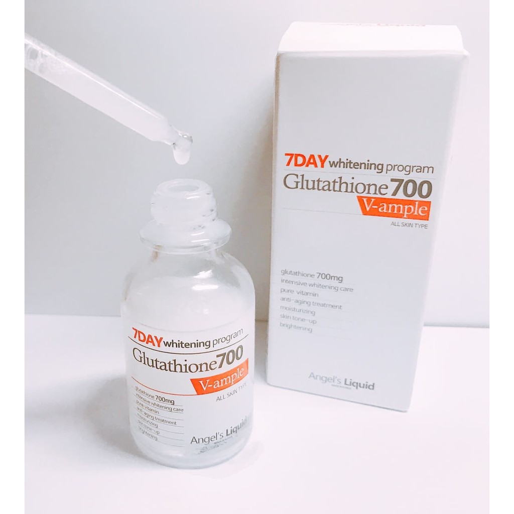Combo Dưỡng Trắng Da Angel's Liquid 7DAY Whitening Program Glutathione 700V ( Toner &amp; Serum )