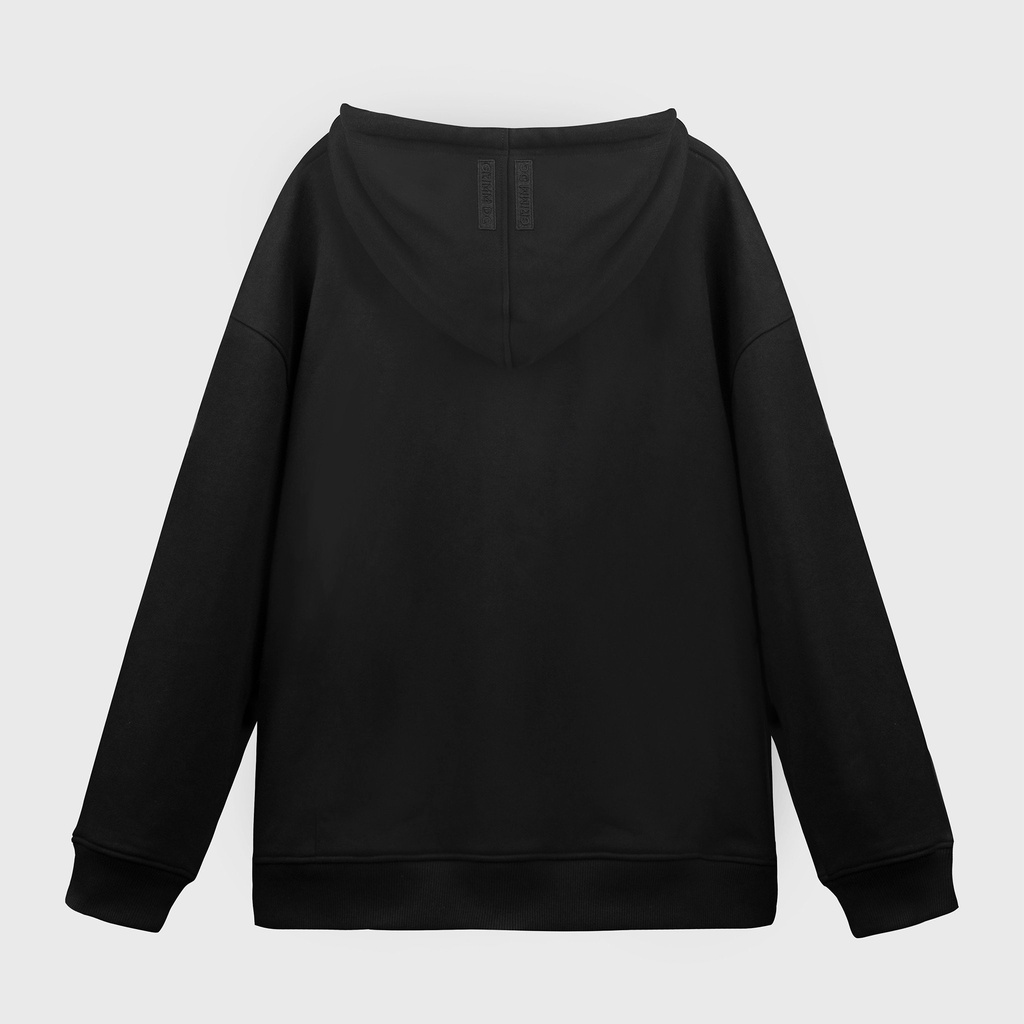 Grimm DC Áo Hoodie thêu Prêt-à-porter // Đen