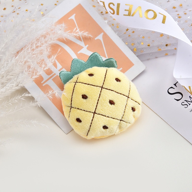 Gấu bông mini trái cây, phụ kiện trang trí, handmade giỏ xách