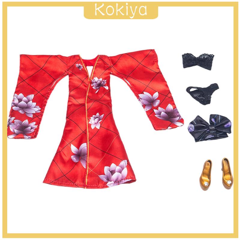 Mô hình trang phục Kimono Nhật Bản cho búp bê 12"