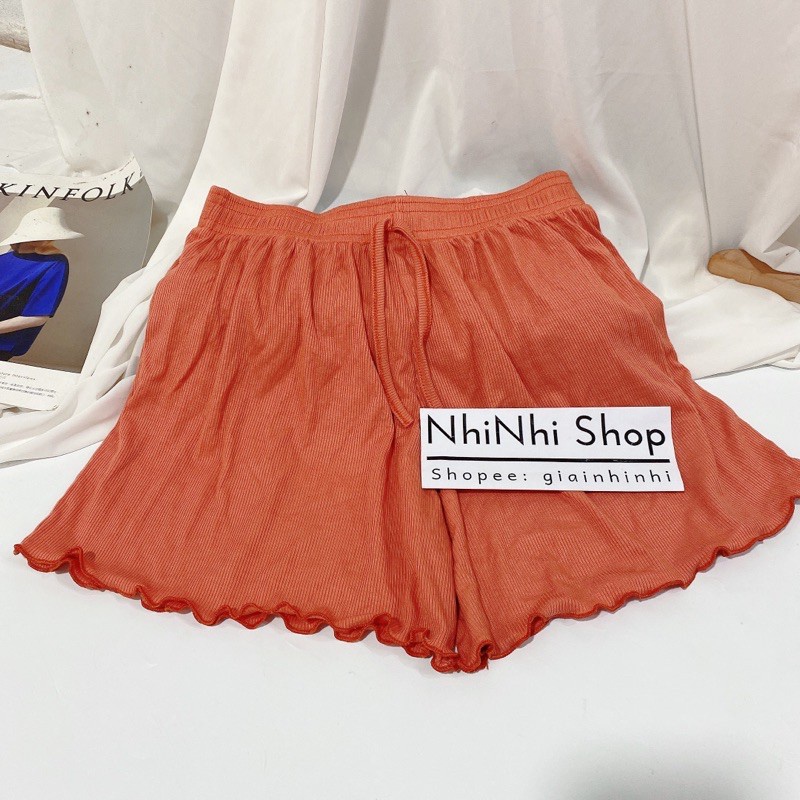 Quần short thun xòe trơn cạp chun, Quần ngủ vải cotton mịn mát co giãn QS0755 - NhiNhi Shop | WebRaoVat - webraovat.net.vn
