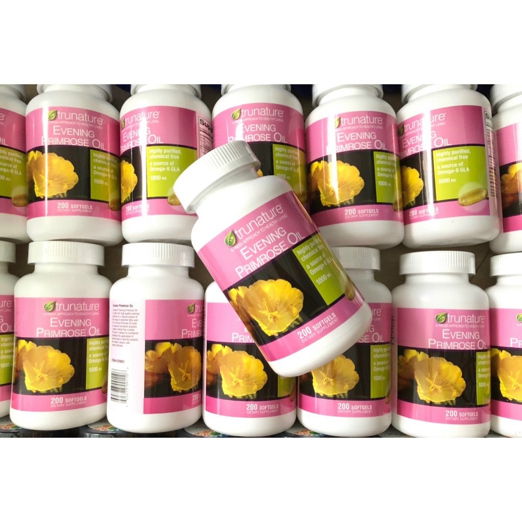 Tinh dầu Hoa Anh Thảo Trunature Evening Primrose Oil 1000mg hủ 200 viên của Mỹ