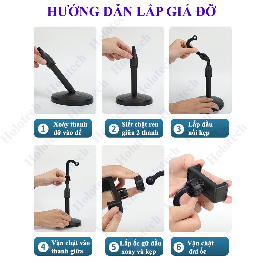 Giá Đỡ Điện Thoại Để Bàn Gấp Gọn K88 - Kệ Đỡ Đa Năng Xoay 360 Độ Đế Nặng Chắc Chắn Chụp Ảnh, Quay Video, Livestream