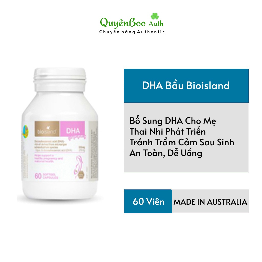 Viên Uống DHA Bầu Bioisland Úc 60 Viên Bổ Sung DHA Cho Bà Bầu, Sau Sinh Và Phụ Nữ Chuẩn Bị Mang Thai