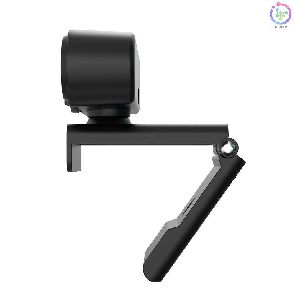 1080P USB Webcam Auto Focus Web Camera with Privacy Cover Built-in Noise Reduction Microphone for Laptop Desktop Black