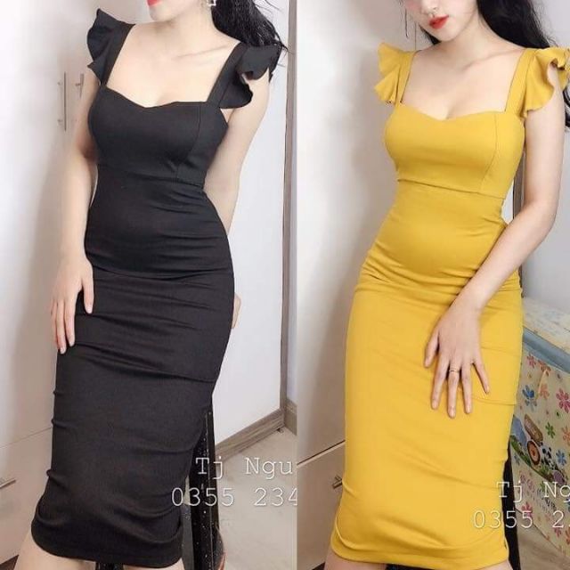 Đầm body tay bèo