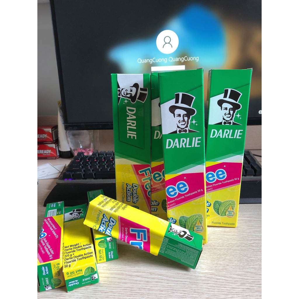 Kem đánh răng Darlie Double Action 225g tặng tuýp 50g. Hàng chính hãng DKSH Việt Nam.
