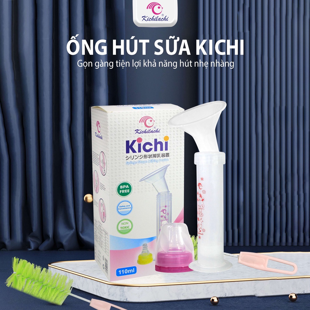 Hút sữa Xilanh Kichilachi 110 ml cho Mẹ Bỉm Sữa