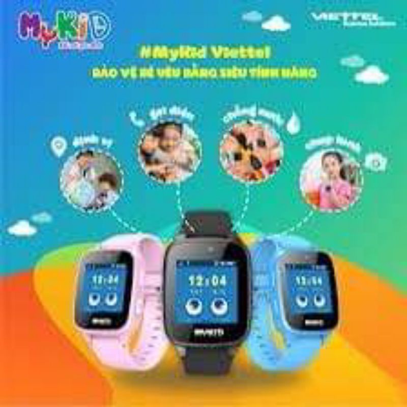 [ Chính hãng] Đồng hồ thông minh trẻ em VIETTEL MYKID ( Tặng kèm 1 sim viettel )