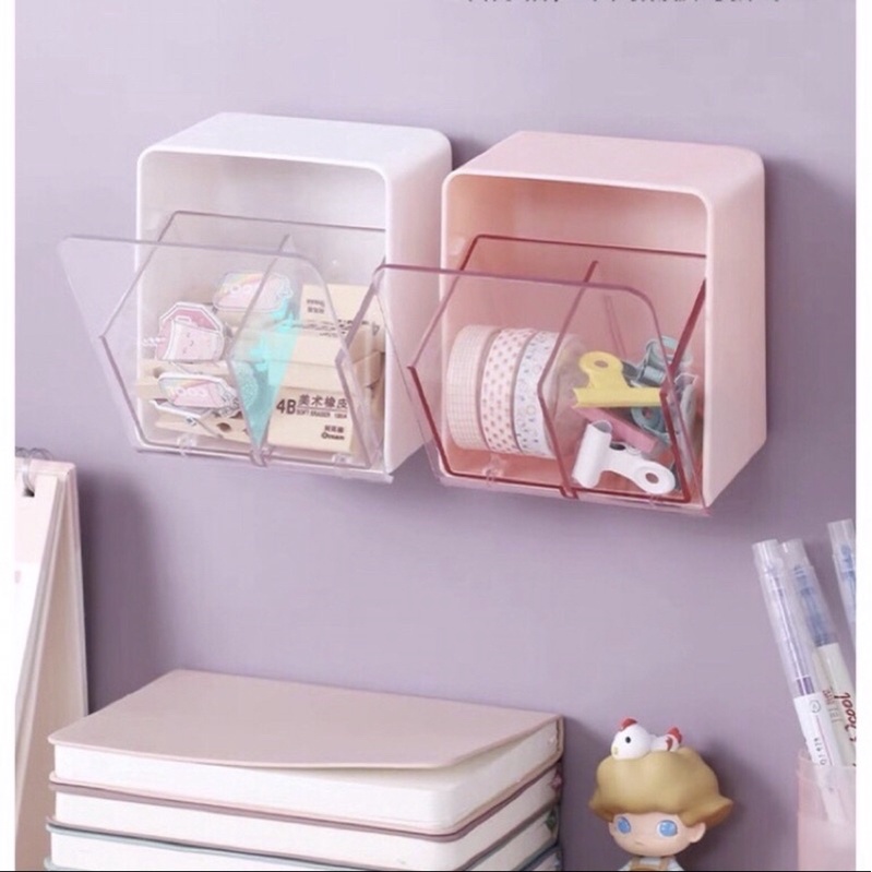 Hộp đựng bông tẩy trang -treo tường  FREESHIPDecor nhà tắm Hộp đựng tăm bông - đồ treo tường