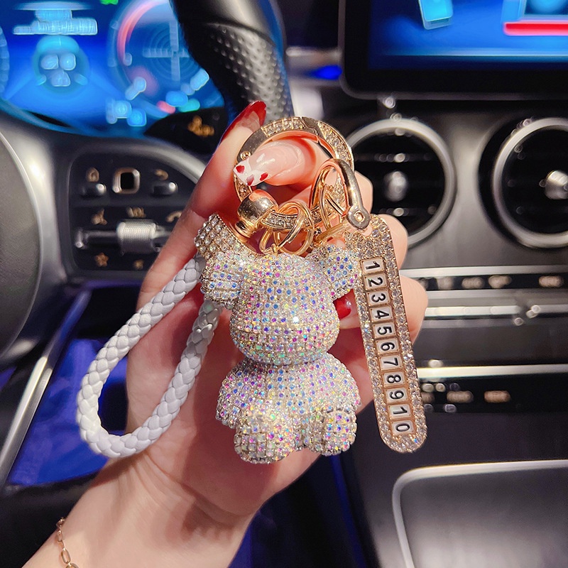 Móc Chìa Khóa Xe Hơi Hình Gấu Ngồi Đúng Cách Sáng Tạo Chống Thất Lạc Kích Thước Nhỏ Thích Hợp Làm Quà Tặng Cho Nam Và Nữ