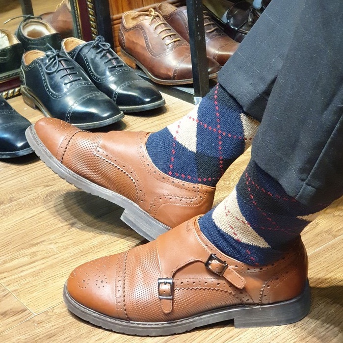 [ GIÁ SỐC ] Vớ Nam cotton văn phòng họa tiết VINTAGE cổ điển thích hợp mang giày tây, quần âu