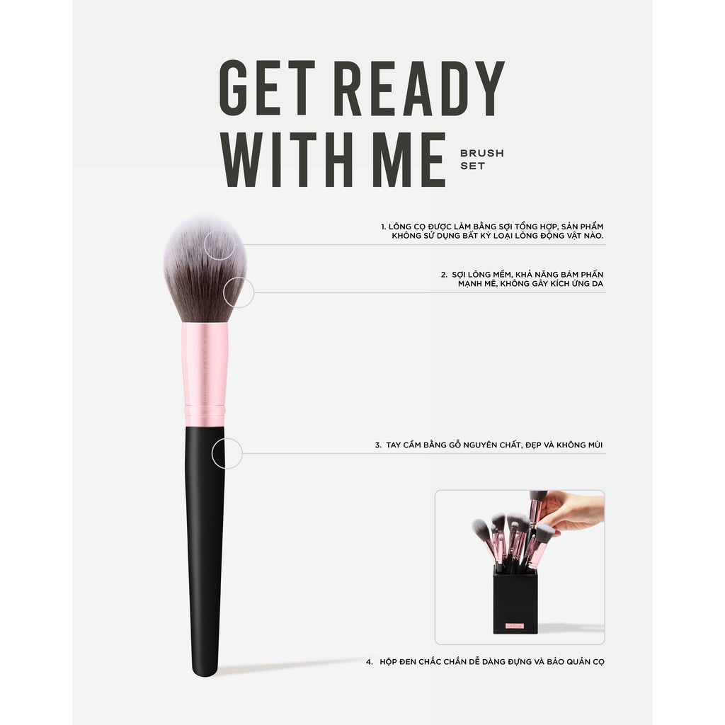 Bộ Cọ Trang Điểm OFÉLIA - Get Ready With Me (11pcs)