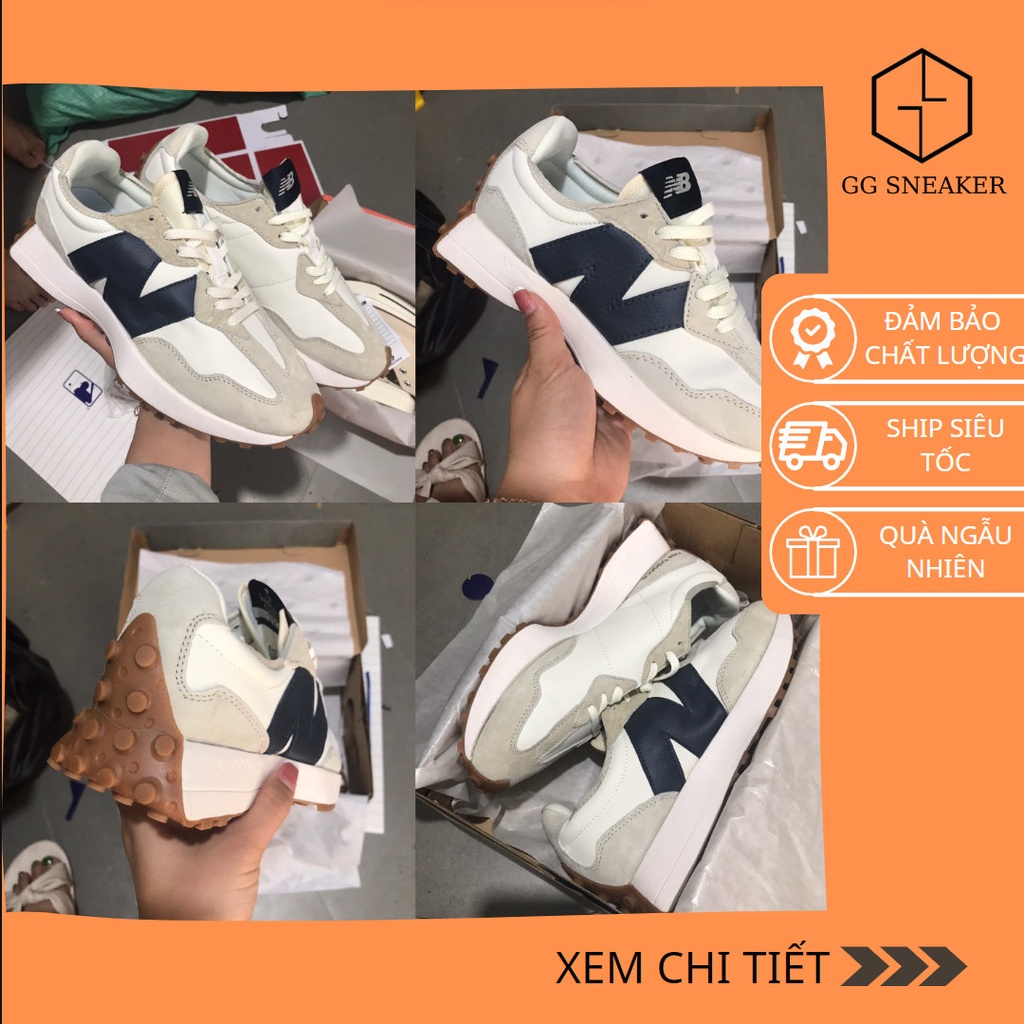 Giày Sneaker NB Newbalance 327 Retro Pioneer Xám Chữ Đen