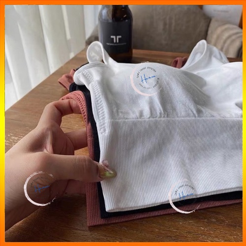 Áo Bra Nữ Tập Gym 3 Lỗ Chất Cotton 100% Thấm Hút Mồ Hôi Phong Cách Thể Thao Năng Động Hanva