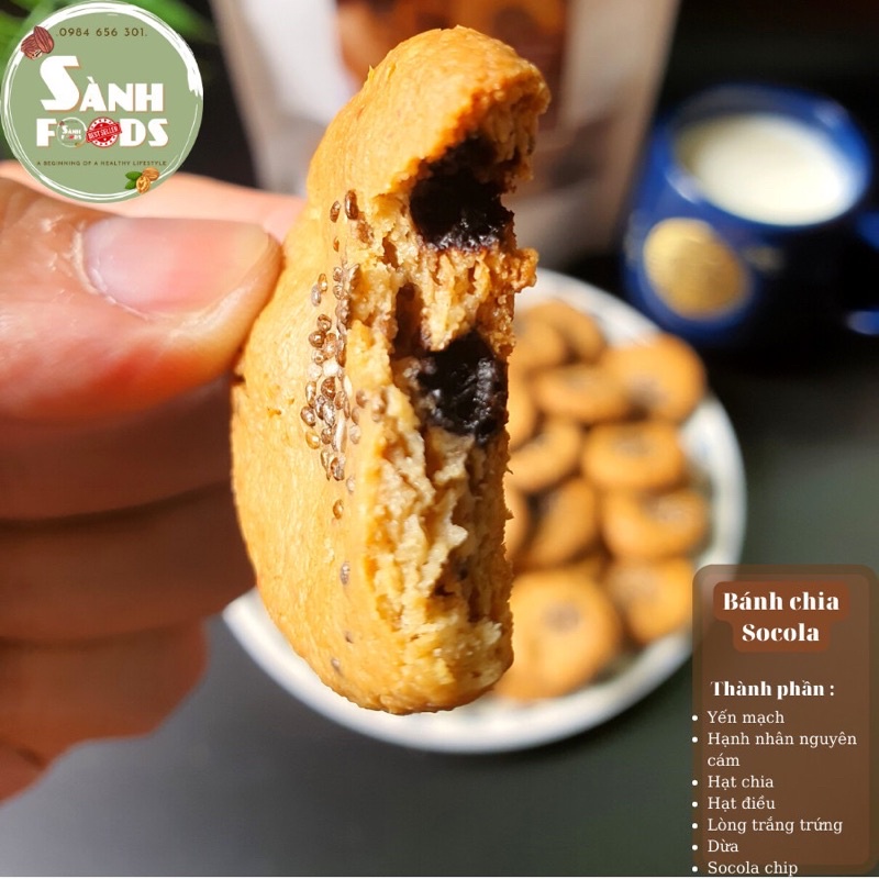 Bánh Chia Socola, Bánh ngũ cốc ăn kiêng - giảm cân - Sành Foods