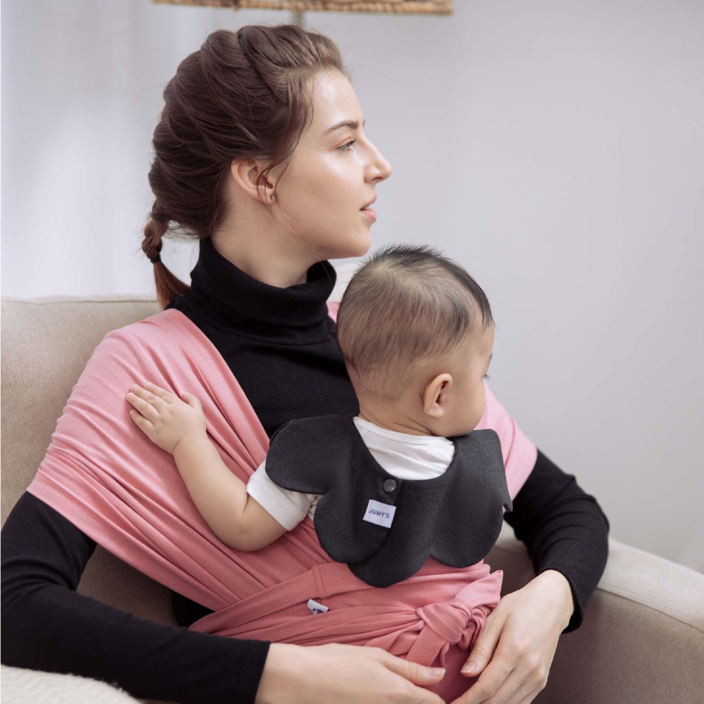 Địu vải Jumy's size to cho ba mẹ trên 70 ký, chất vải mát, co giãn thoải mái - Màu Hồng