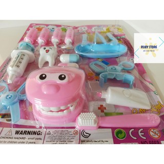 VỈ ĐỒ CHƠI BÁC SĨ KHÁM RĂNG 18 MÓN