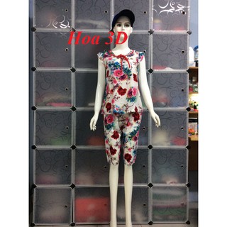 Đồ bộ mặc nhà big size tole tôn lanh 2 da loại 1 cổ xếp li