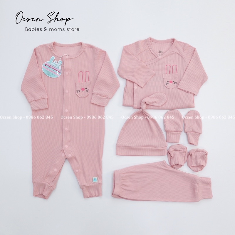 Bộ quần áo cúc cài chéo,body dài,bộ liền thân dài dành cho bé sơ sinh chất cotton thun tăm mềm mịn,thoáng mát